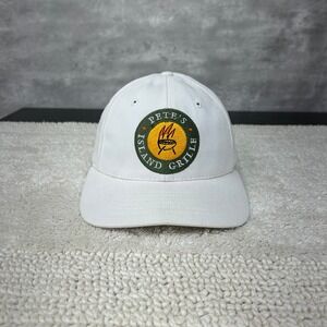 Vintage Petes Island Grille Strap Back Hat OSFA Embroidered Dad Cap White